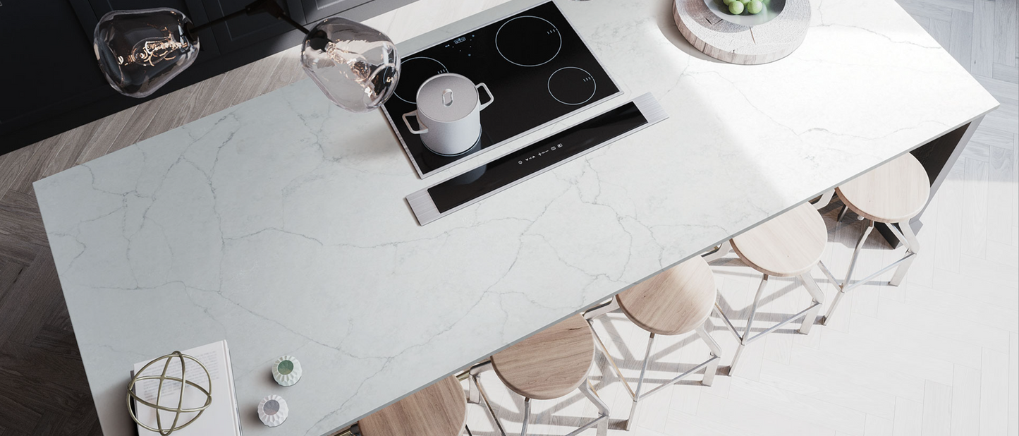 Comptoir en quartz 2 cm - 3 cm Calacatta Monaco MSI