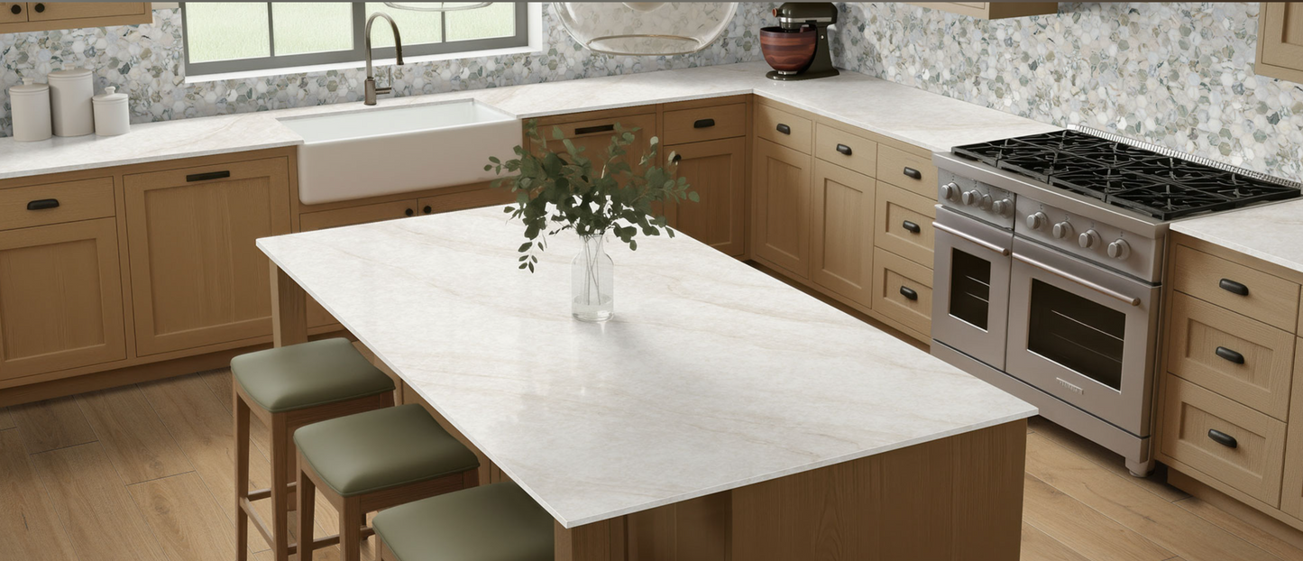 Comptoir en quartz 2 cm - 3 cm IvoriTaj Brushed MSI