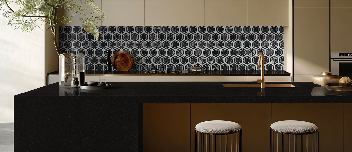 Countertop Quartz 3cm Midnight Majesty Concrete Finish MSI
