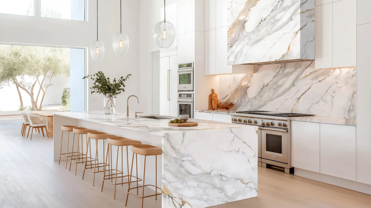 Comptoir en quartz Prime Stone 2cm - 3cm Genesis Calacatta Buckingham 63,5 x 127 po