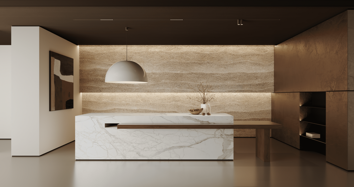 Countertop Quartz Prime Stone 2cm - 3cm GENESIS – Calacatta Extra 63.5x127 in