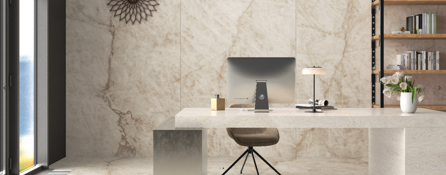 Tuile de céramique porcelaine - Collection PRIS. LUXE  disponible en 1 format, 2 couleurs et 1 finition.