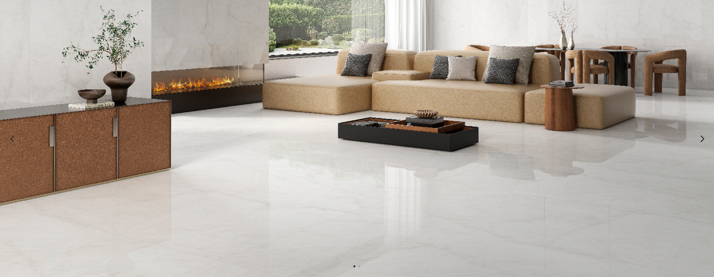 Tuile de céramique porcelaine - Collection PRIS. LUXE  disponible en 1 format, 2 couleurs et 1 finition.