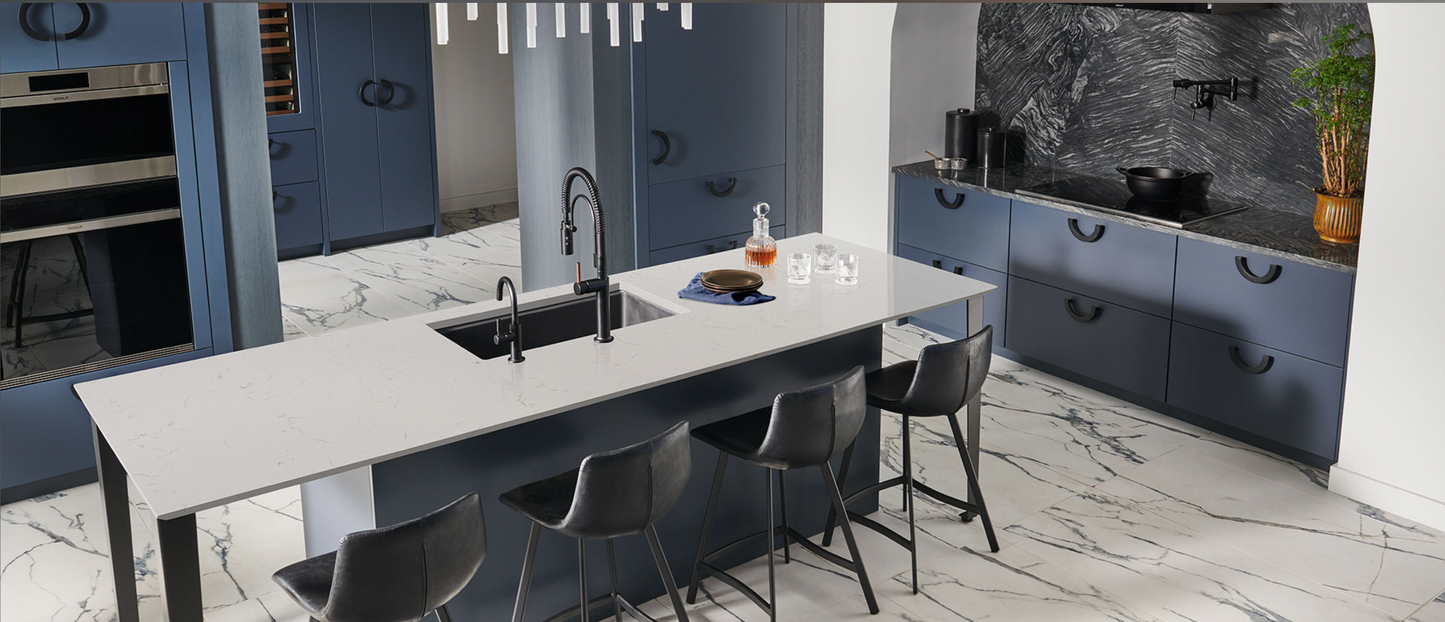 Countertop Quartz 2cm - 3cm Carrara Trigato MSI