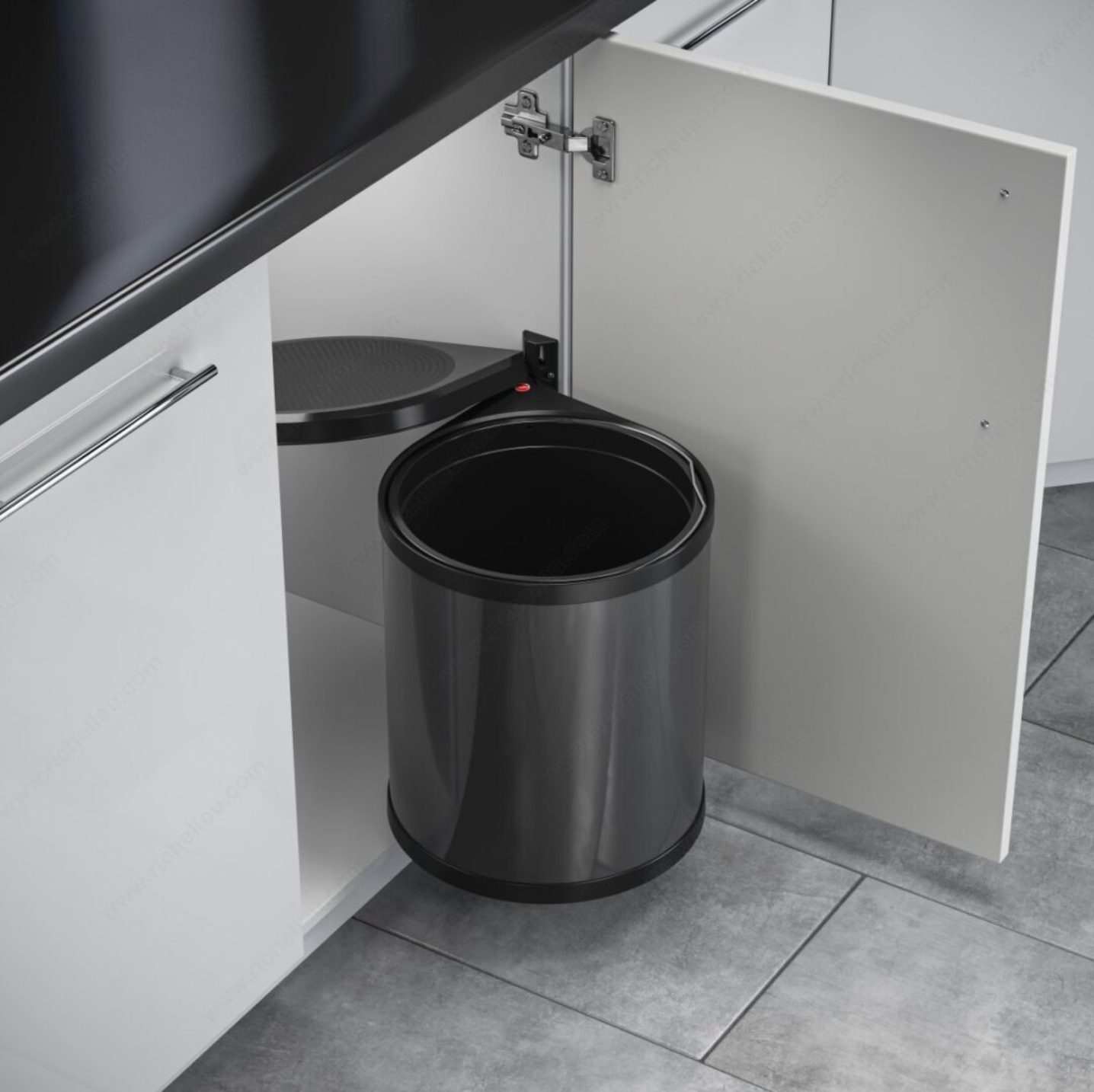 Poubelle pivotante ronde MONO en plastique