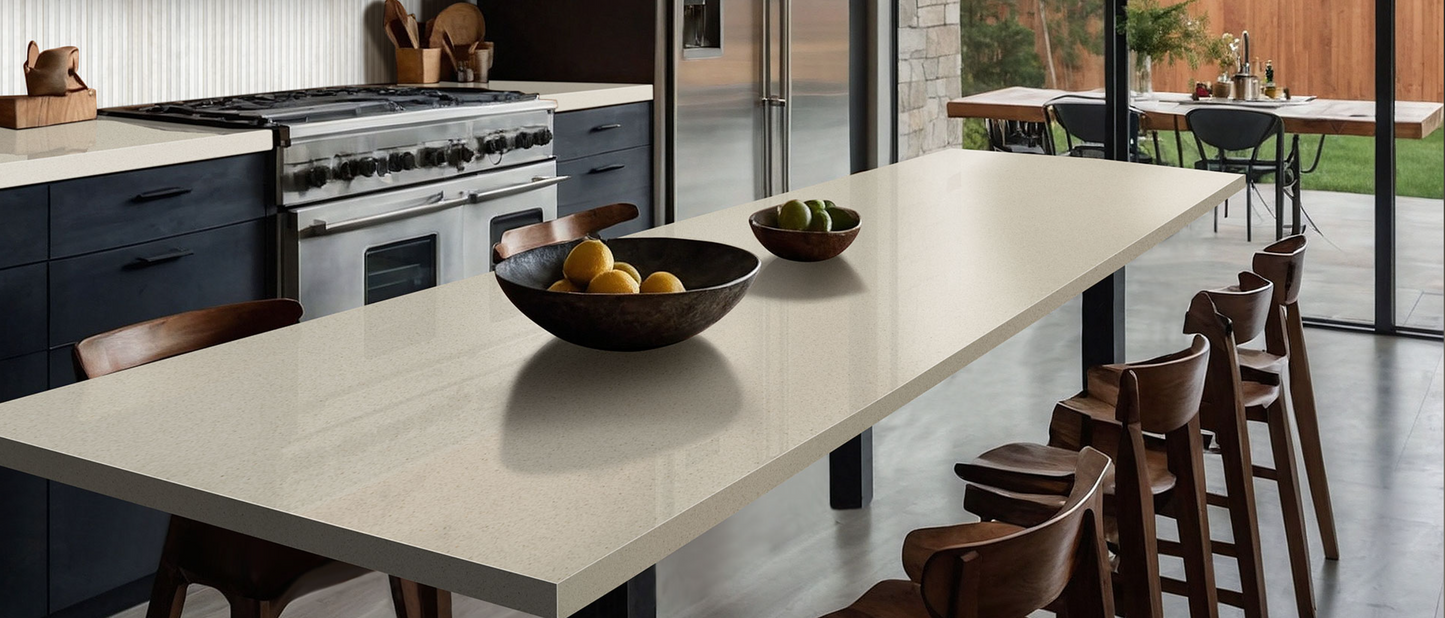Comptoir en quartz 2cm - 3cm Bayshore Sand 126x63 MSI