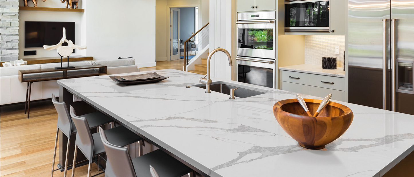 Countertop Quartz 2cm-3cm  Calacatta Leon 76x137 MSI