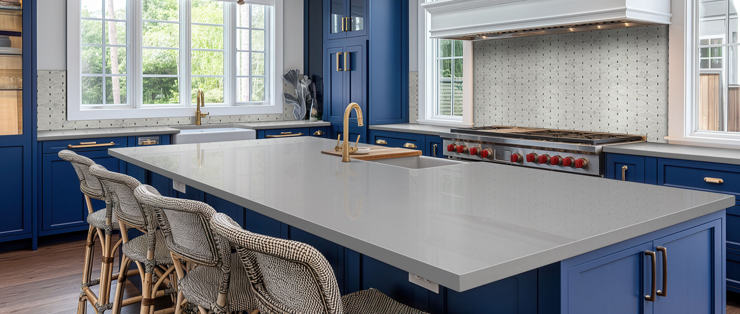 comptoir en quartz 2 cm - 3 cm Meridian Gray 130x79 MSI