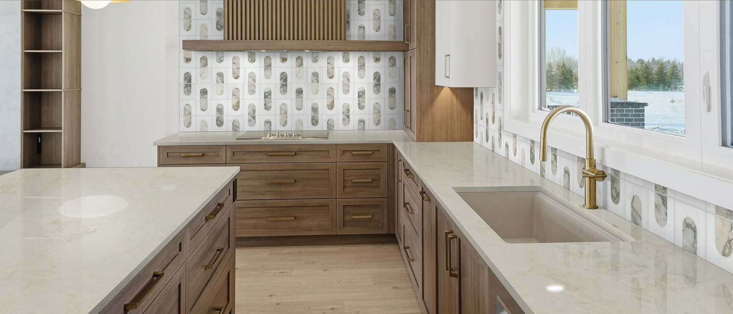 comptoir en quartz 2 cm - 3 cm Serataj 140x82 MSI