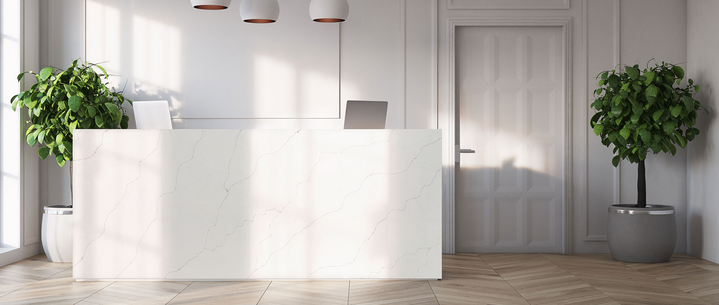 Countertop Quartz 2cm - 3 cm Calacatta Duolina 137x78 MSI