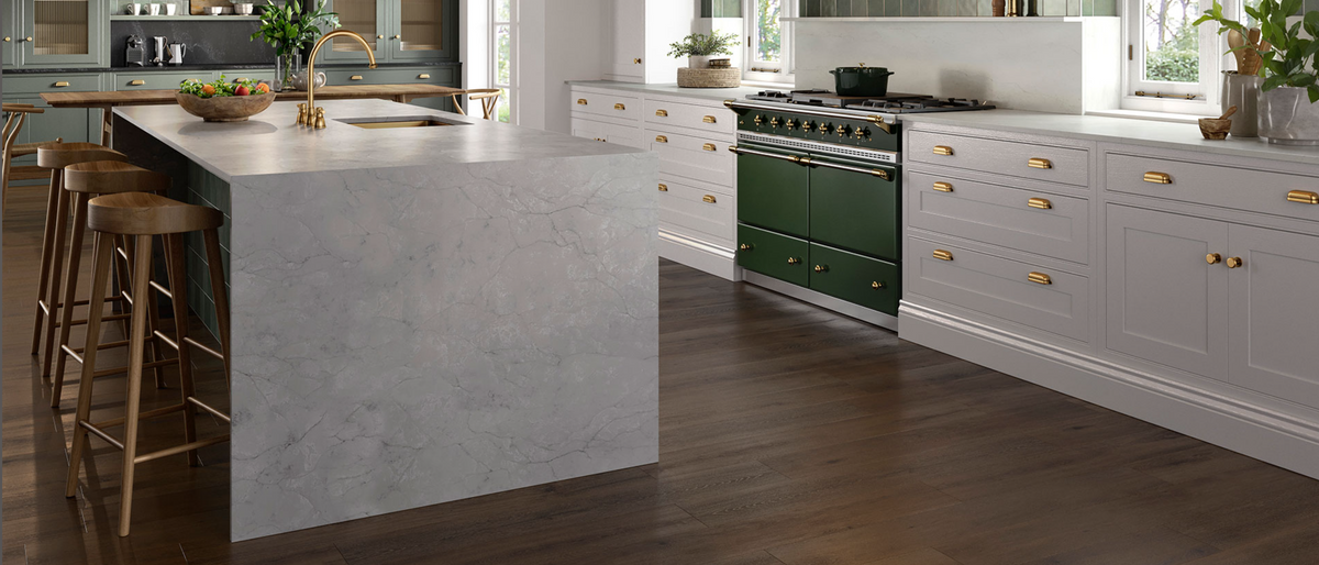 Countertop Quartz 2cm - 3 cm Calacatta Versailles 127x64 MSI