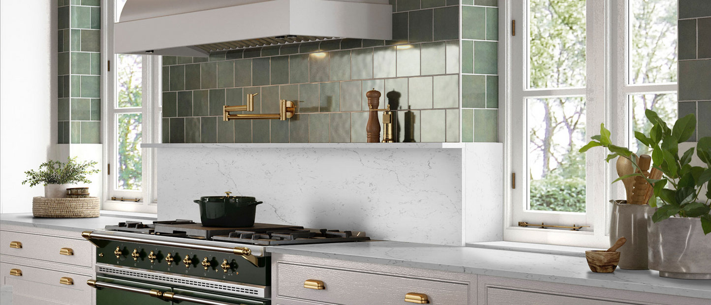 Countertop Quartz 2cm - 3cm Calacatta Lavasa 127x64 MSI