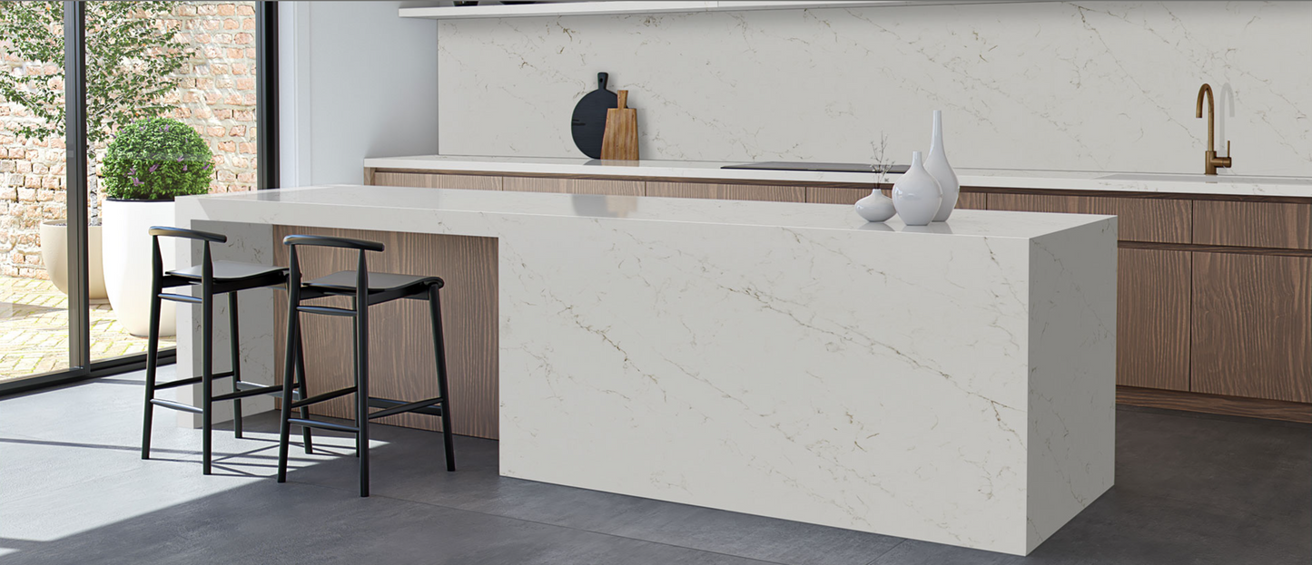 Countertop Quartz 2cm-3cm Calacatta Delios 131x65 MSI