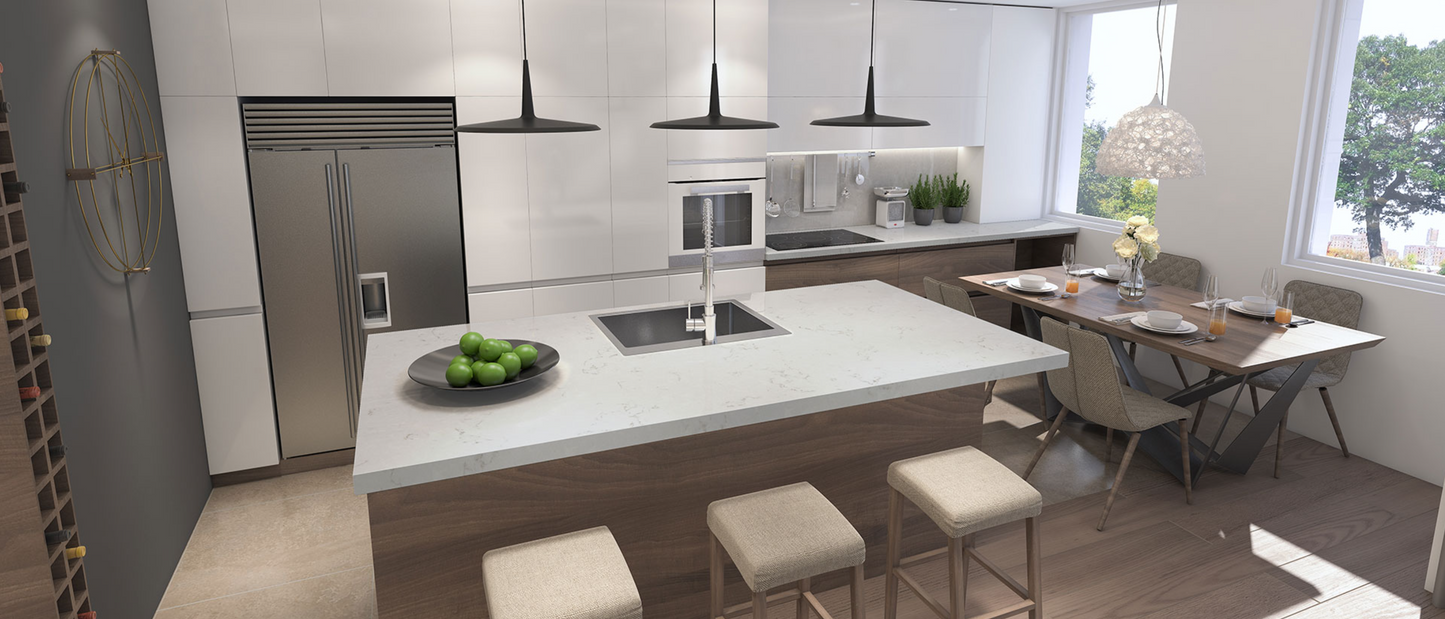 Countertop Quartz 2cm-3cm  Carrara Breve 138x79 MSI