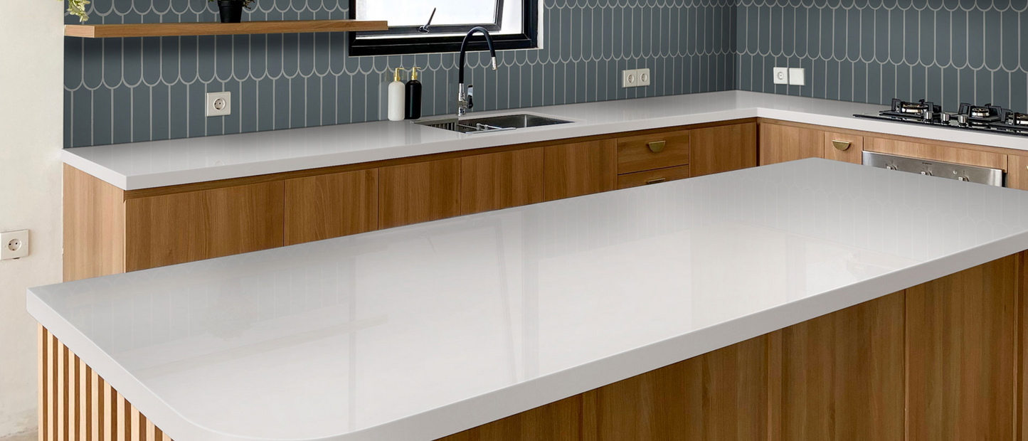 Comptoir en quartz 2 cm Arctic White 127x64 MSI