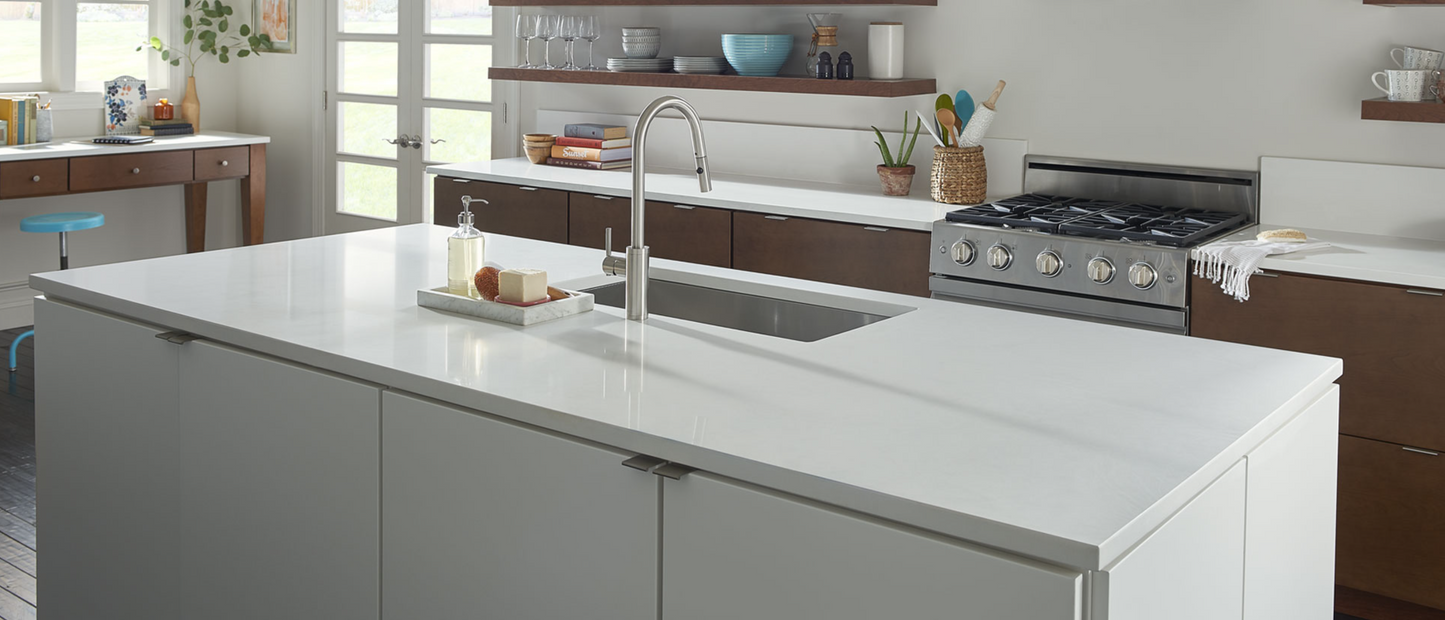 Comptoir en quartz 2 cm Arctic White 127x64 MSI