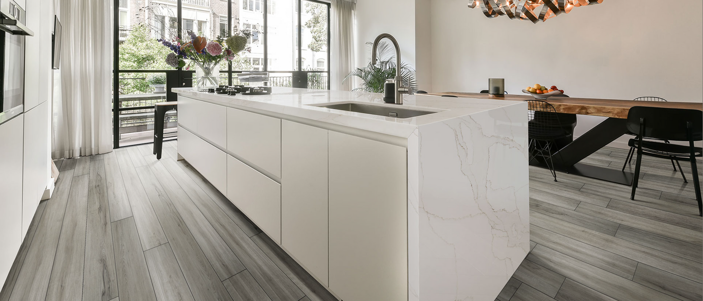 Comptoir en Quartz 2cm - 3 cm Calacatta Izaro 140x82 MSI