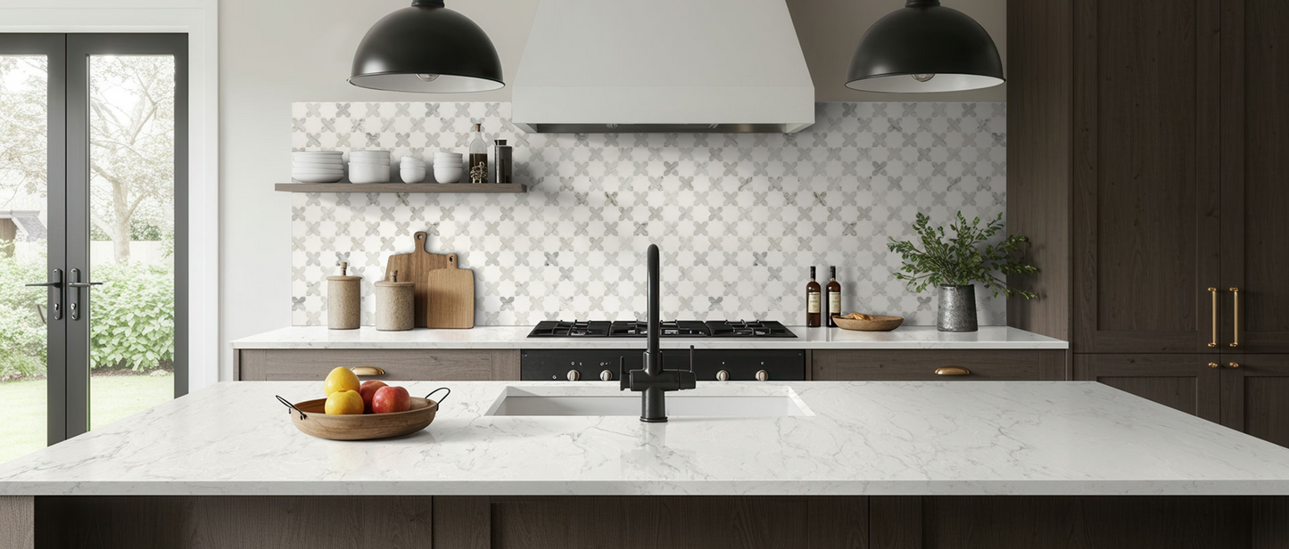 Countertop Quartz 2cm - 3 cm Calacatta Aidana 137x79 MSI