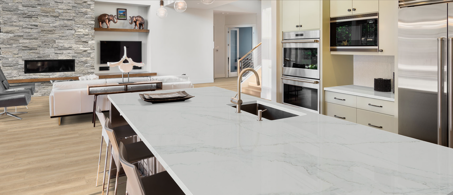 Comptoir en Quartz 2cm - 3 cm Calacatta Vernello 140x82 MSI