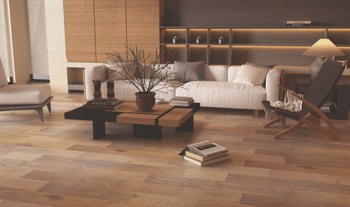 Plancher en bois d'ingénierie Chêne Blanc Européen Sunshine Collection Cocoa Beach - Caractère