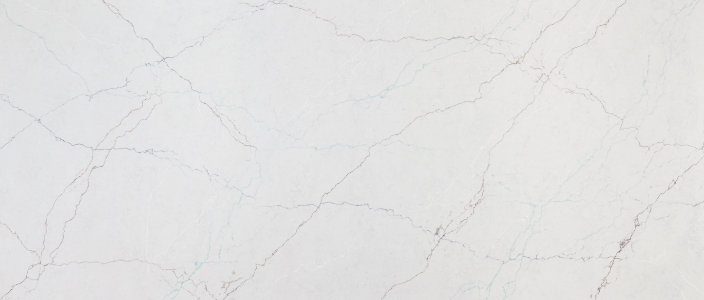 Countertop Quartz 2cm - 3 cm Calacatta miraggio seaglass 126x63 MSI
