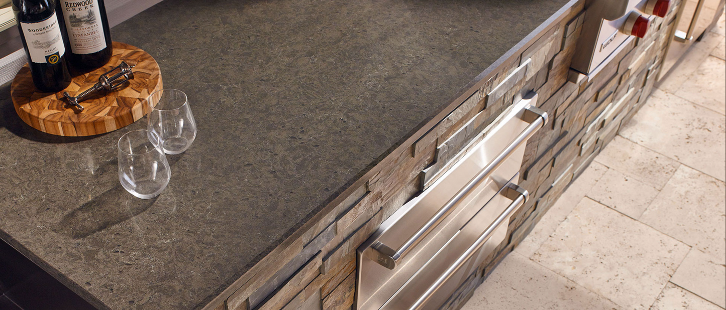 Countertop Quartz 2cm - 3 cm Babylon Gray 130x65 MSI