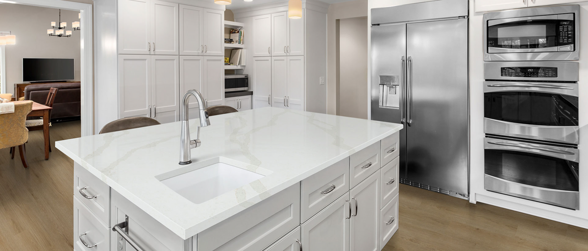 Countertop Quartz 2cm - 3cm Calacatta Belaros 82x140 MSI