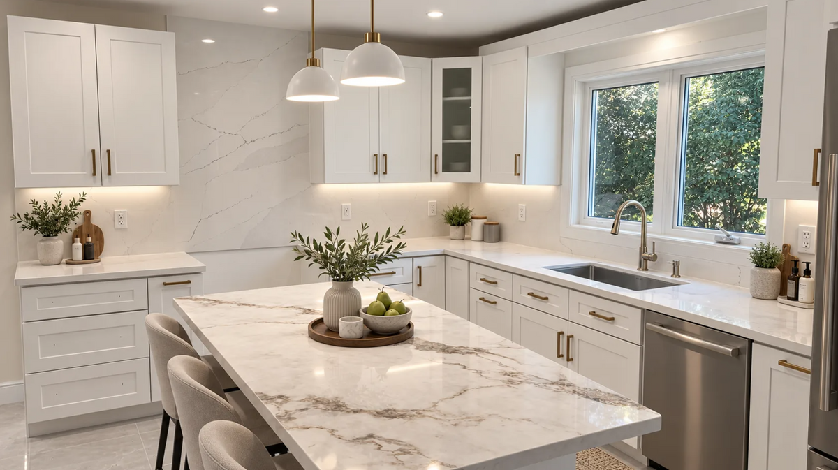 Countertop Quartz 2cm - Double 2cm, 6847, 126 x 63