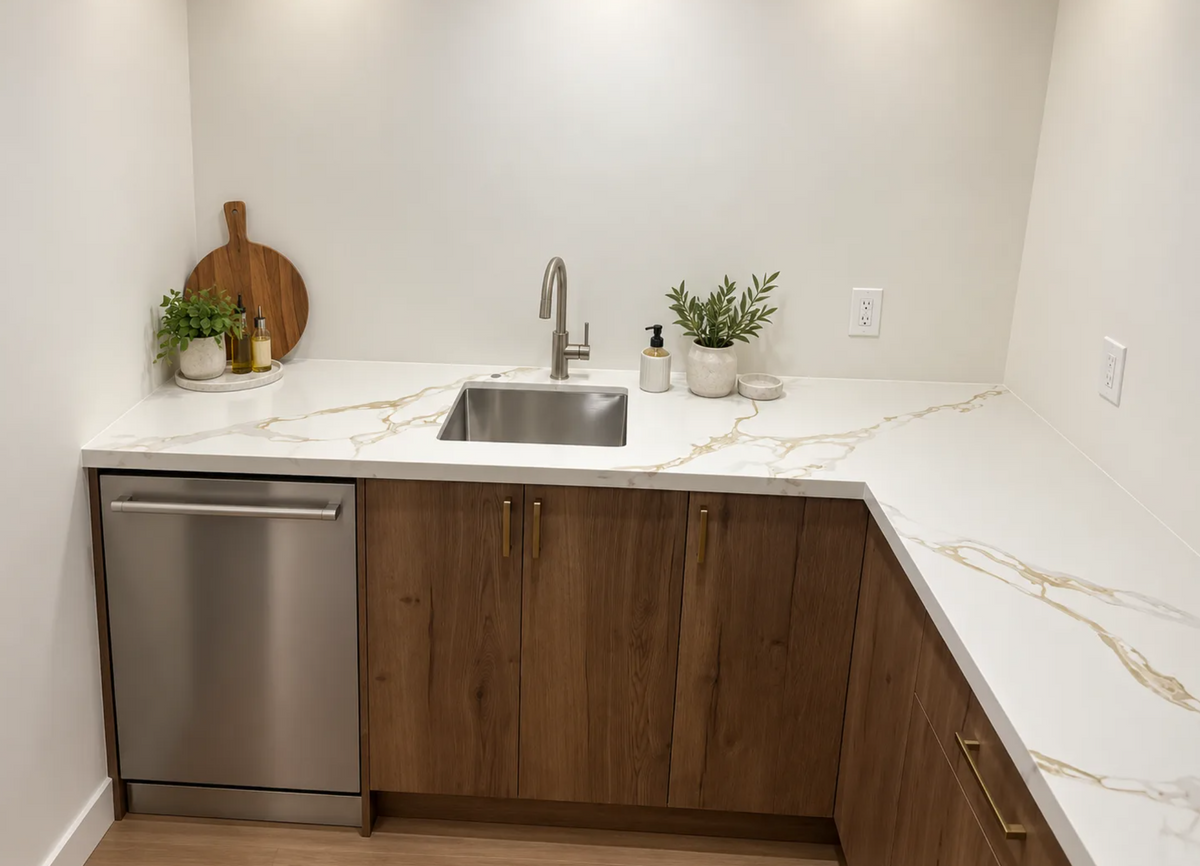 Countertop Quartz 2cm - Double 2cm, 9952, 126 x 63