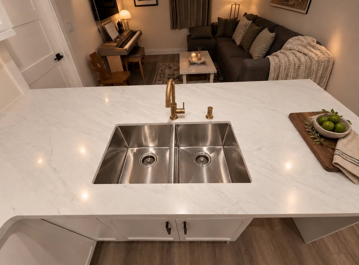 Countertop Quartz 2cm - Double 2cm, 9968, 126 x 63