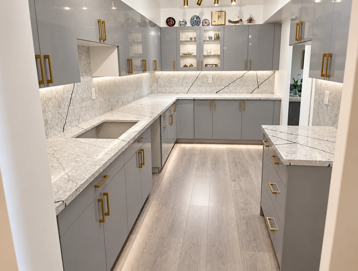 Comptoir en quartz 2cm Double 2cm 8191, 126 x 63