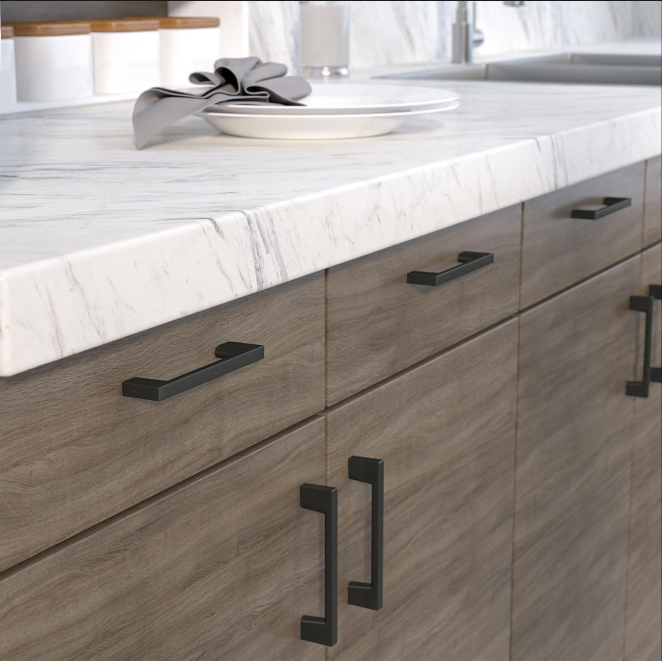 Poignée Met 96mm (8/32) Noir mat Richelieu