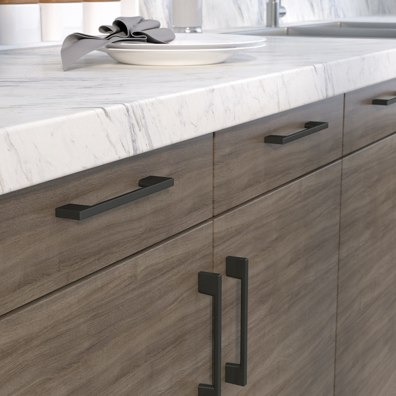 Poignée Met 128mm (8/32) Noir mat Richelieu