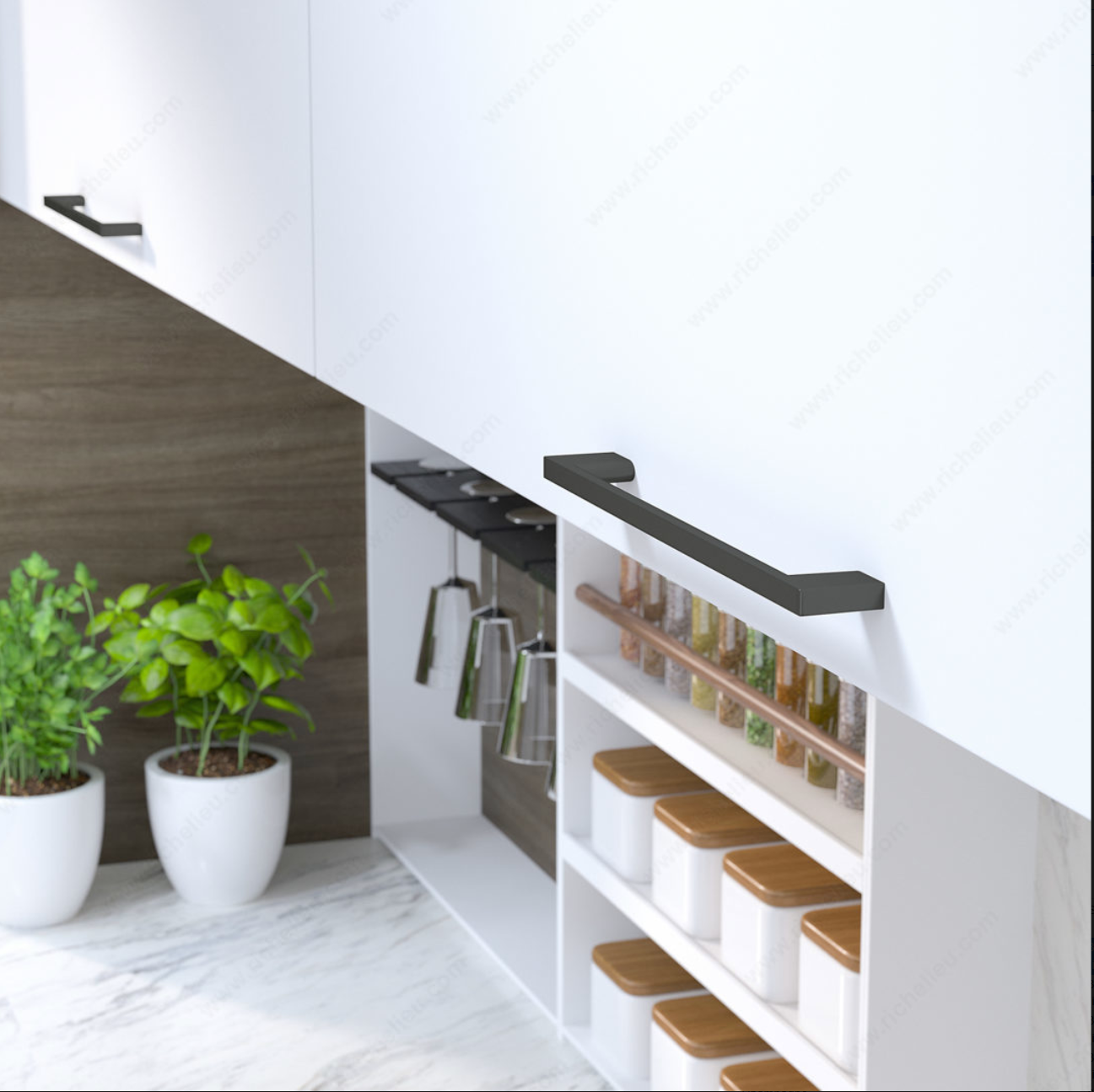 Pull Met 192mm (8/32) Matte Black Richelieu