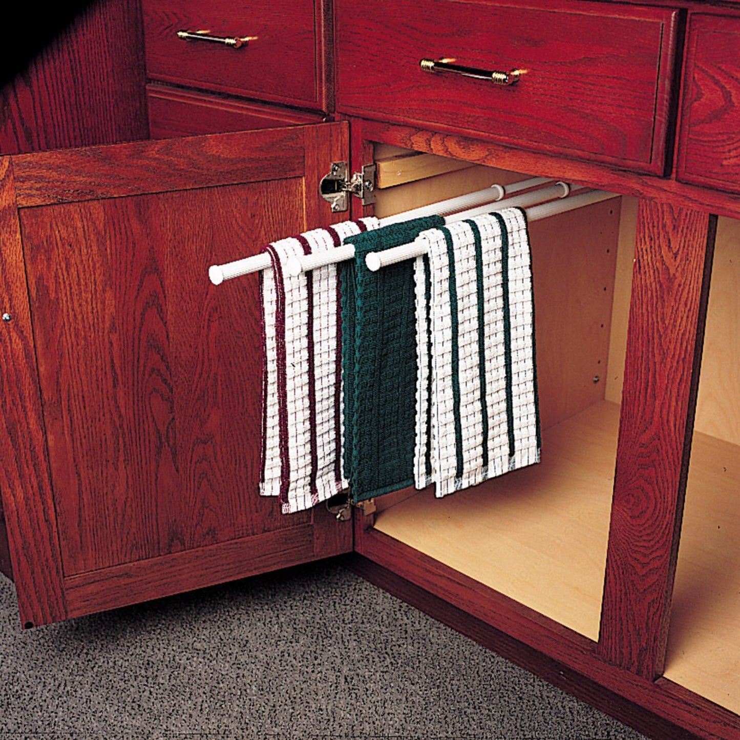 Porte-serviettes coulissant (3 bras) gris