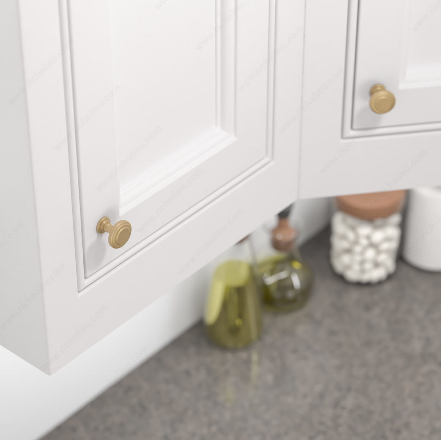 Traditional Metal Knob - 8818 Champagne Bronze Richelieu