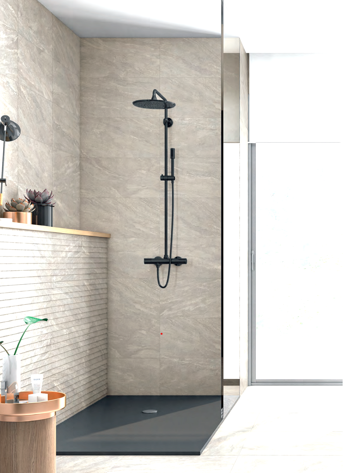 Tuile en céramique porcelaine - Collection ESS. TEIDE disponible en 2 tailles, 2 couleurs et 1 finition.