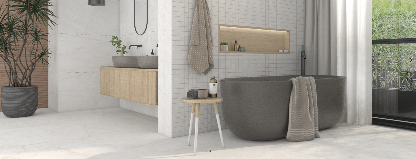 Porcelain Ceramic Tile - PRIS. LUXE Collection available in 1 size, 1 color and 1 finish.