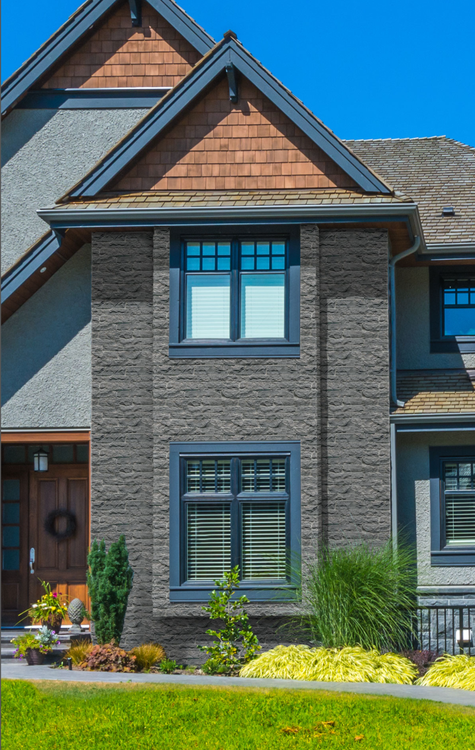 Rockmount Stone Veneers Collection Midnight Canyon Ledgestone (modules plats)