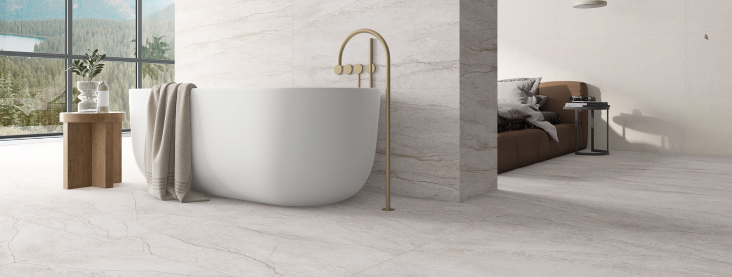 Porcelain Ceramic Tile - Pris. Breccia Collection available in 2 sizes, 2 colors and 1 finish.