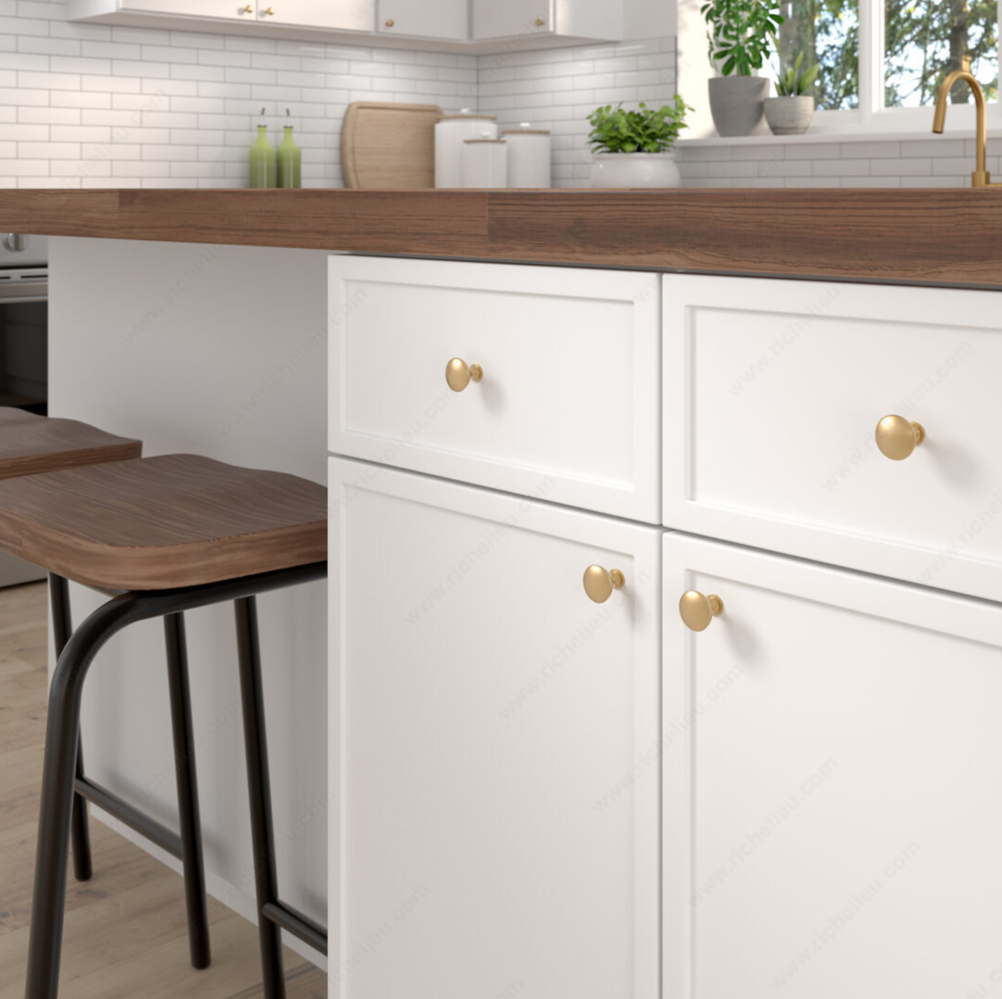 Modern Metal Knob - 9041 Richelieu