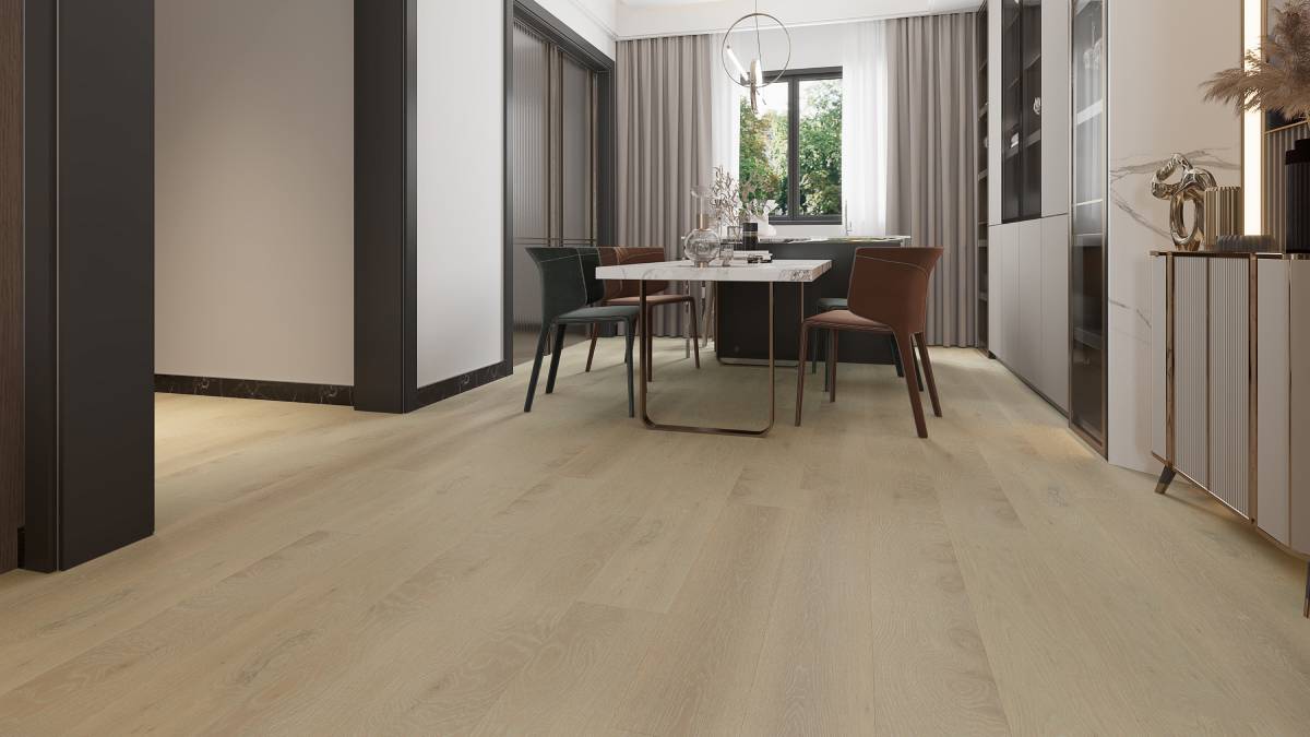 Engineered Hardwood Flooring American Oak 6 in Collection Wheat Berry