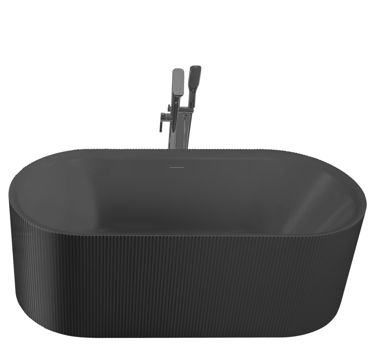 Hawaii Freestanding Bathtub, Matte Black Size: 67×31½×22-4/5 in (1700×800×580mm) - SP1869A-17MB