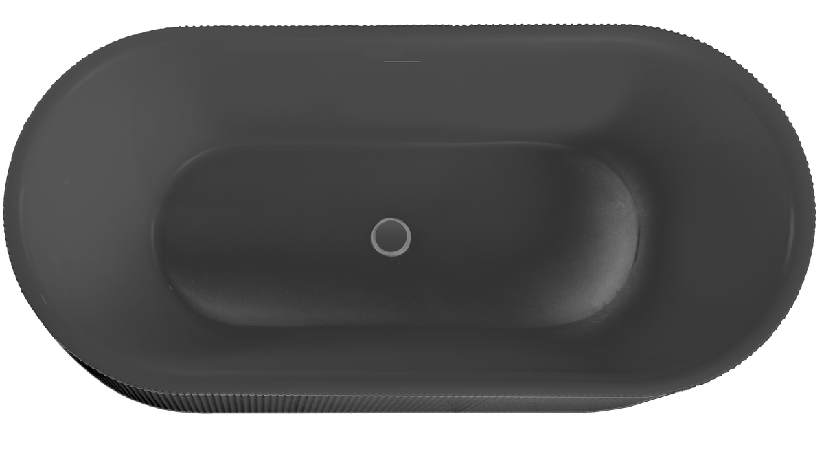 Hawaii Freestanding Bathtub, Matte Black Size: 67×31½×22-4/5 in (1700×800×580mm) - SP1869A-17MB