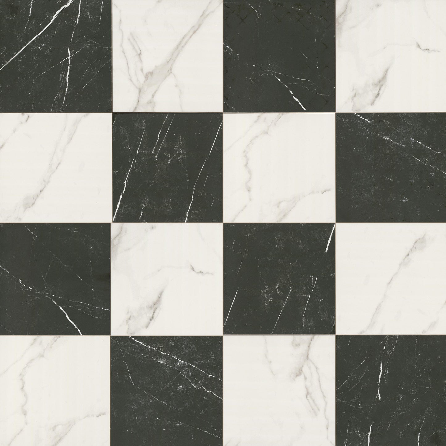Porcelain Ceramic Tile - Calacatta Chekered Collection 3 Colors 1 Finish