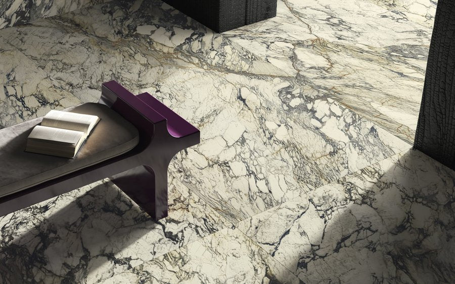 Porcelain Ceramic Tile Marble Edition Collection available in 3 Sizes, 4 Colors and 1 Finish.