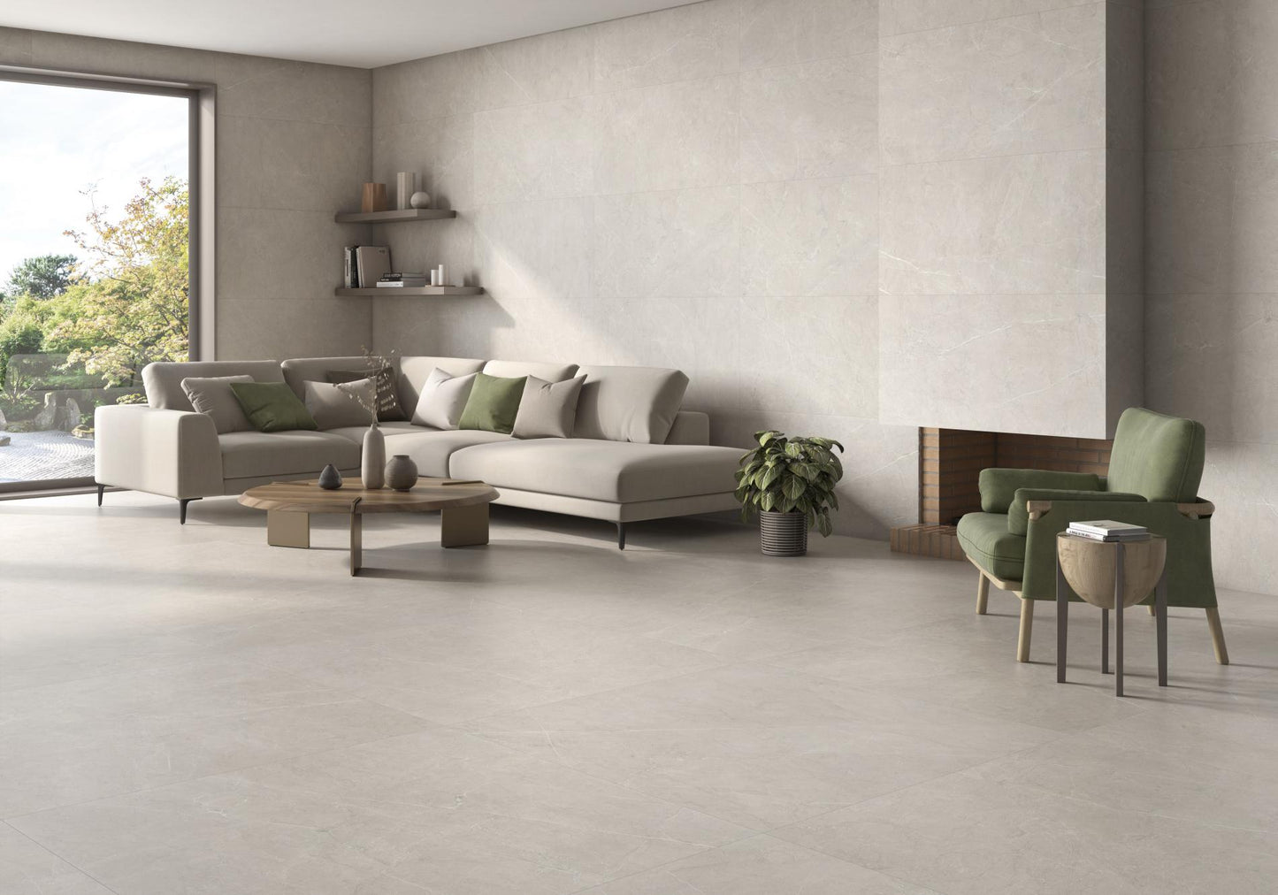 Carreaux de céramique en porcelaine - Collection NATURAL SENSE disponible en 2 tailles, 1 couleur et 1 finition.