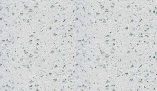 comptoir en Quartz 2 cm - 3 cm TCE 2019 Crystal White - 63 x 126 po