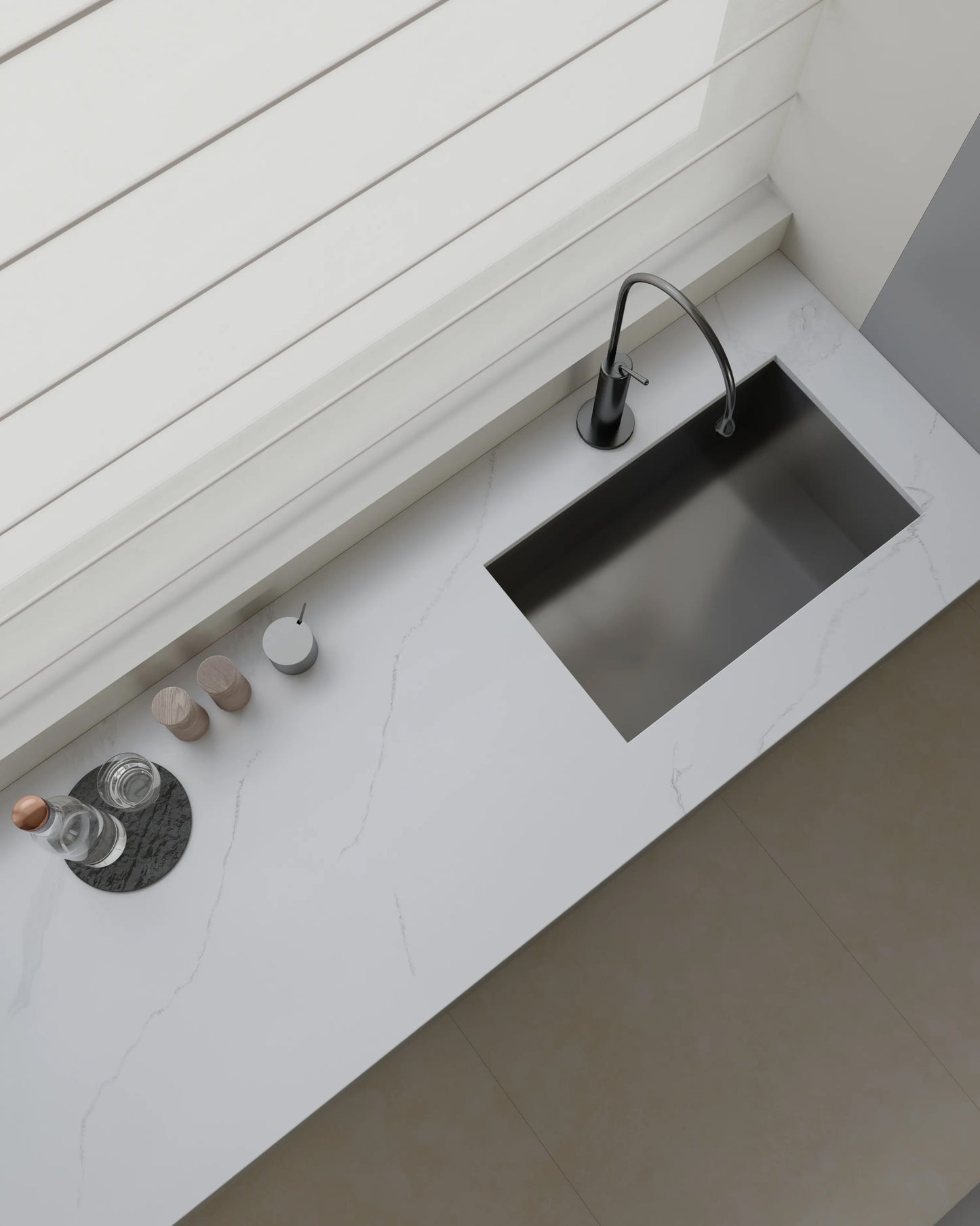 Countertop Quartz 2cm - 3cm TCE 4032 Calacatta Flow 63x126 in