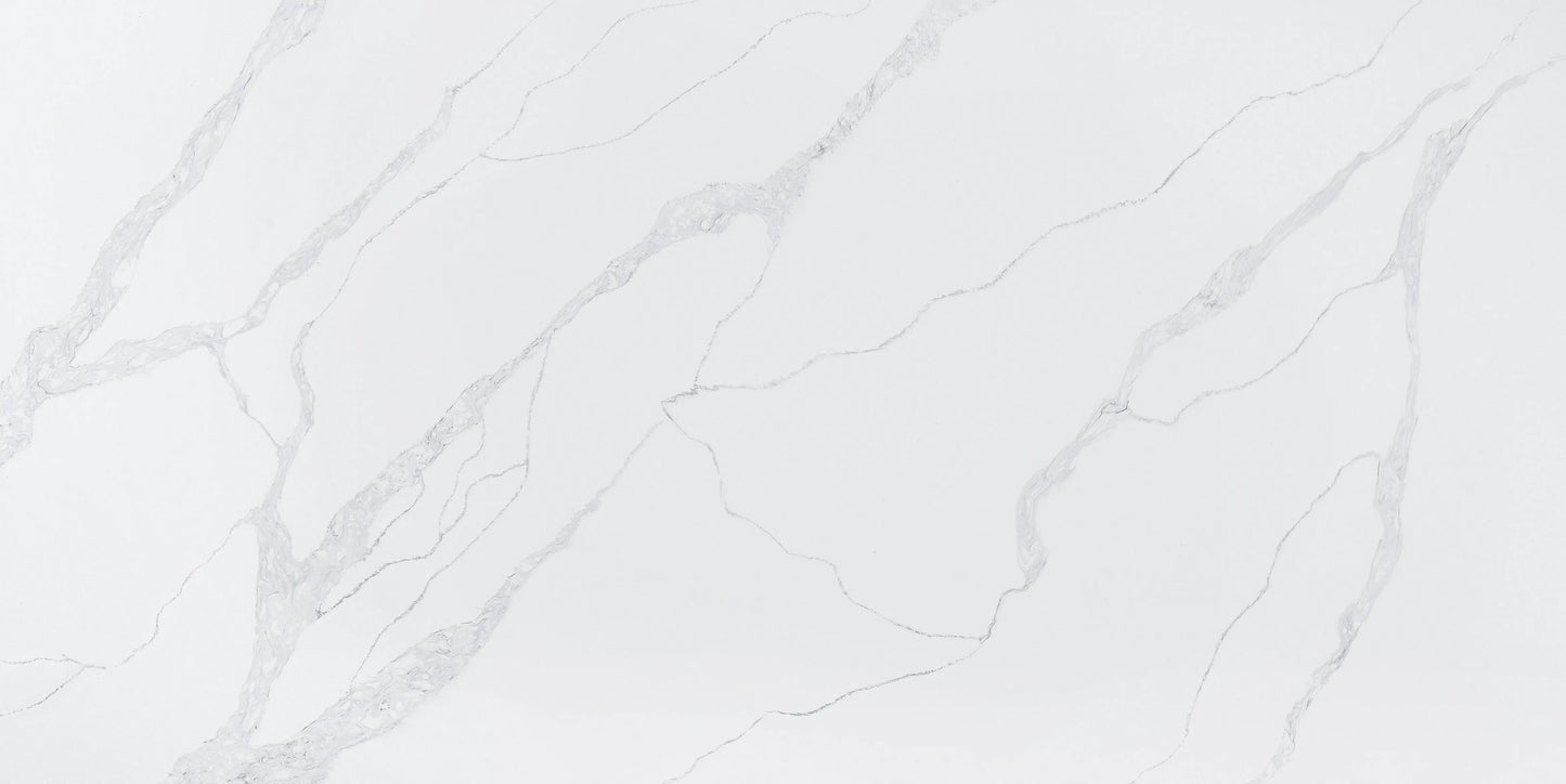 Countertop Quartz 2cm - 3cm TCE 4032 Calacatta Flow 63x126 in